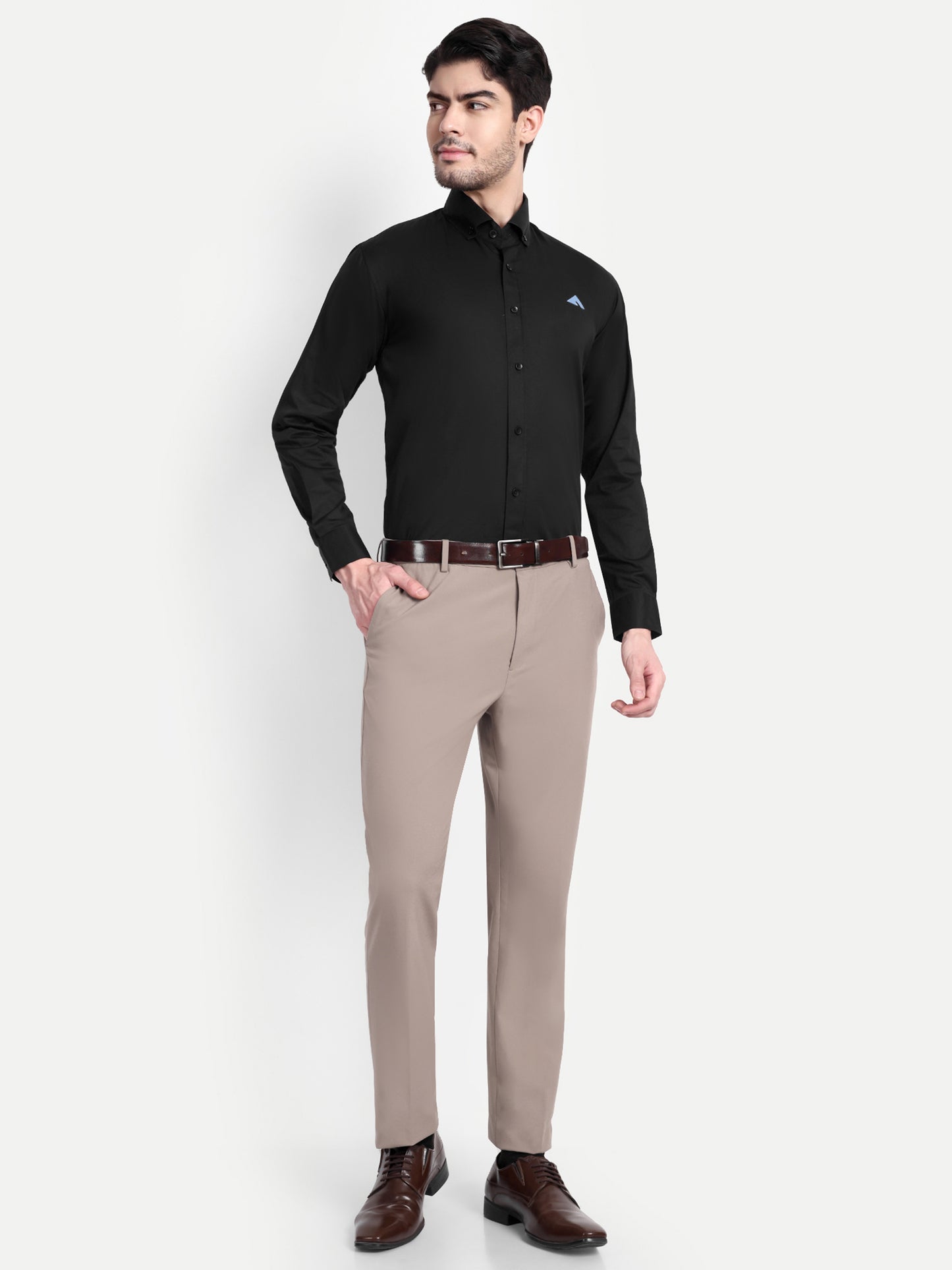 aootfit Combo of 2 Mens Shirt (White & Black)