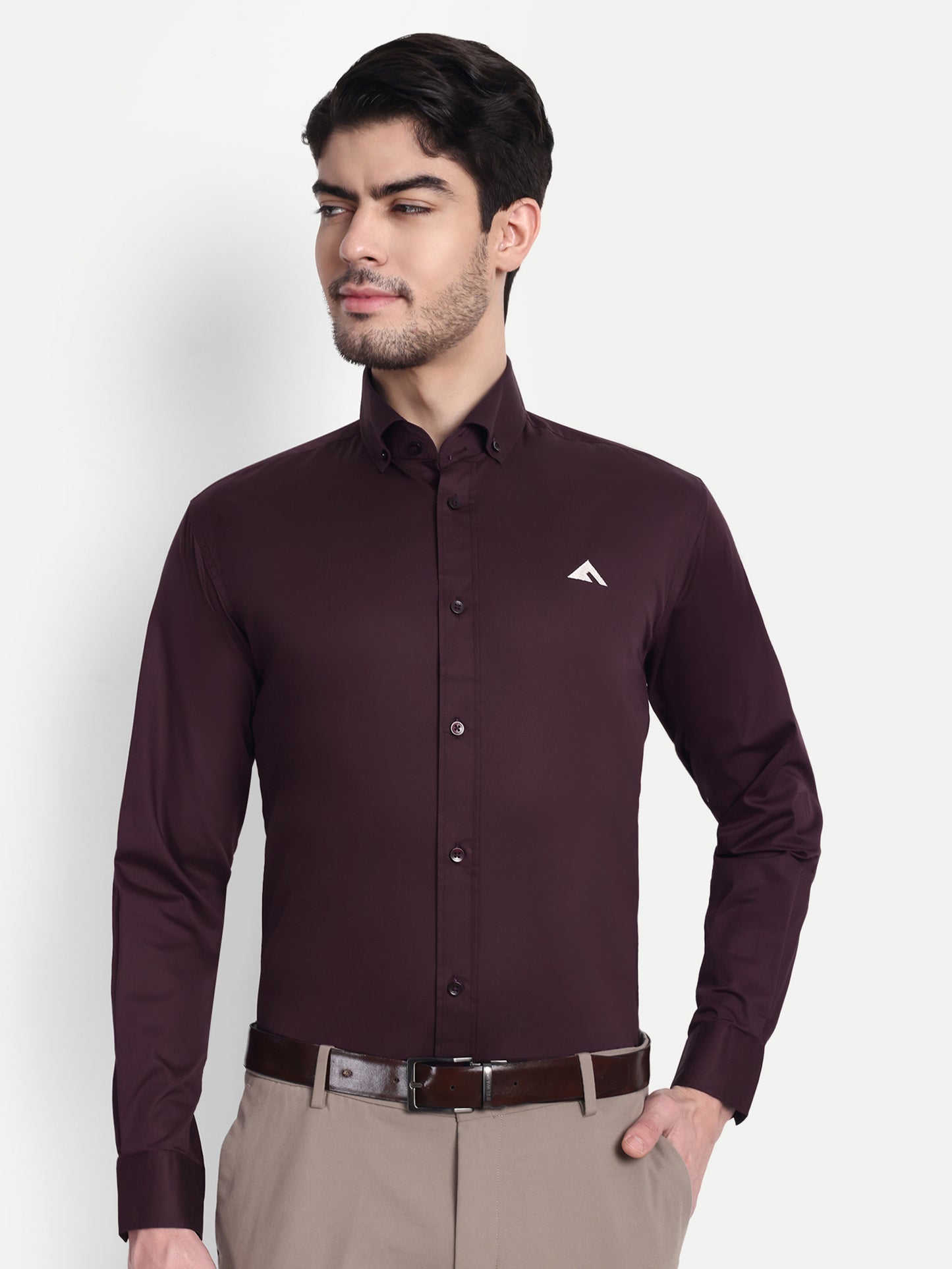 Mens formal wine shirt