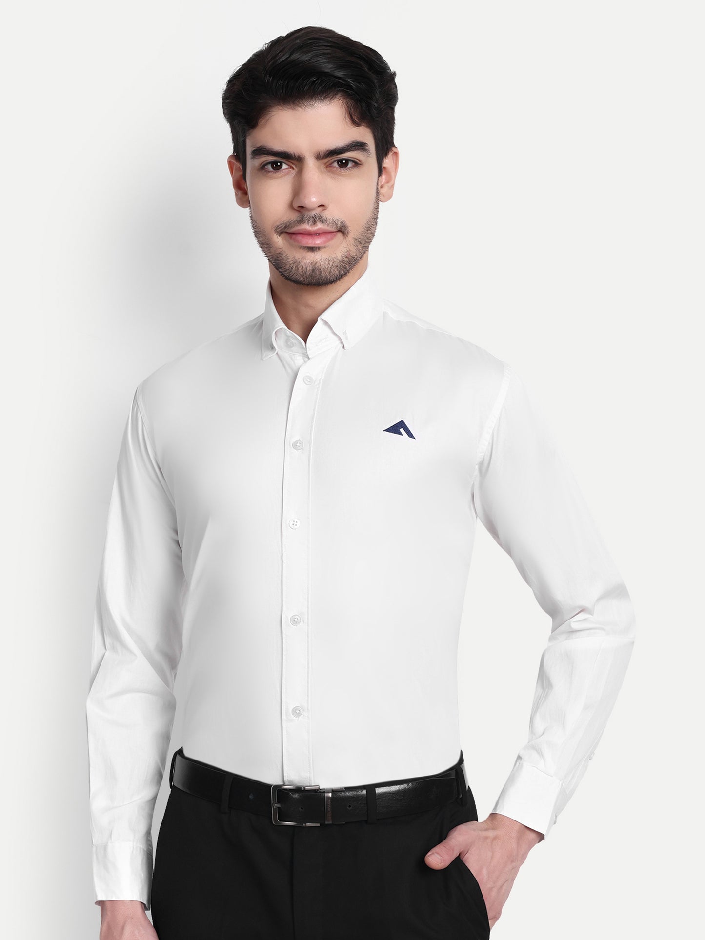 aootfit Combo of 2 Mens Shirt (White & Black)