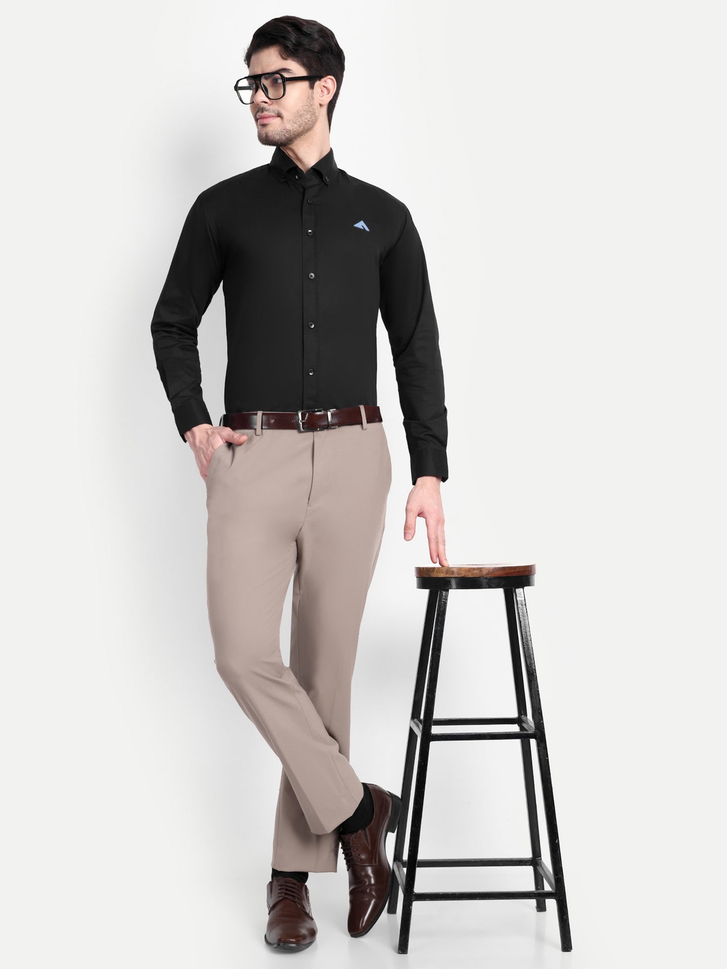 aootfit Combo of 2 Mens Shirt (White & Black)