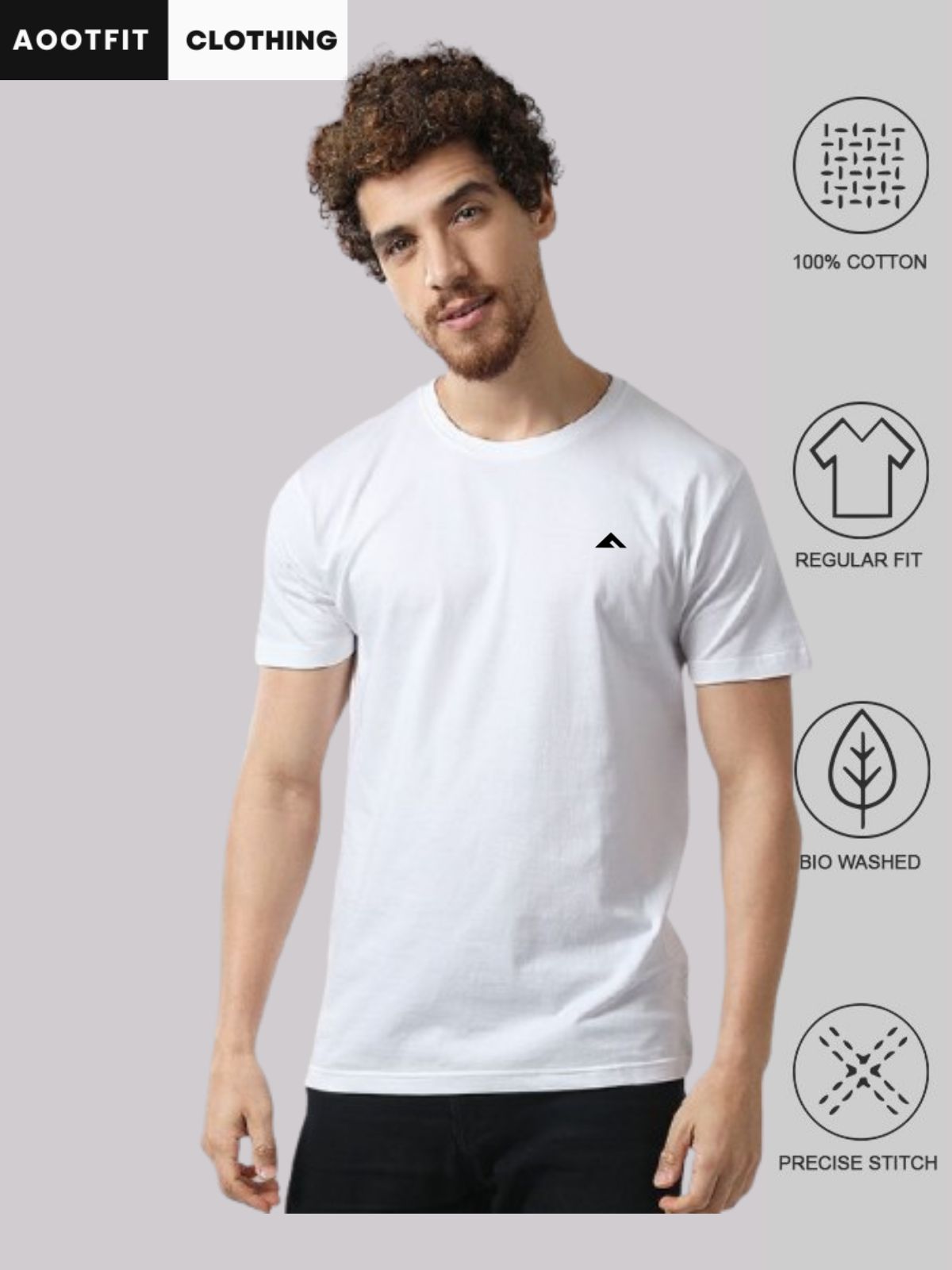 aootfit Plain T-shirt combo pack of 2