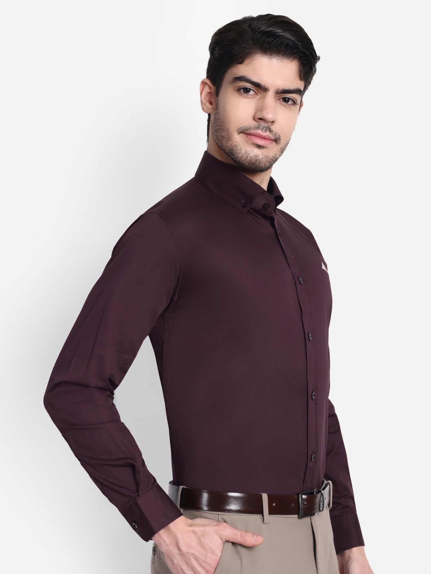 Mens formal wine shirt